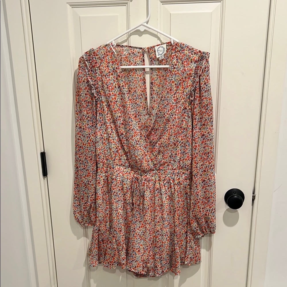 Blue Rain Long Sleeve Romper